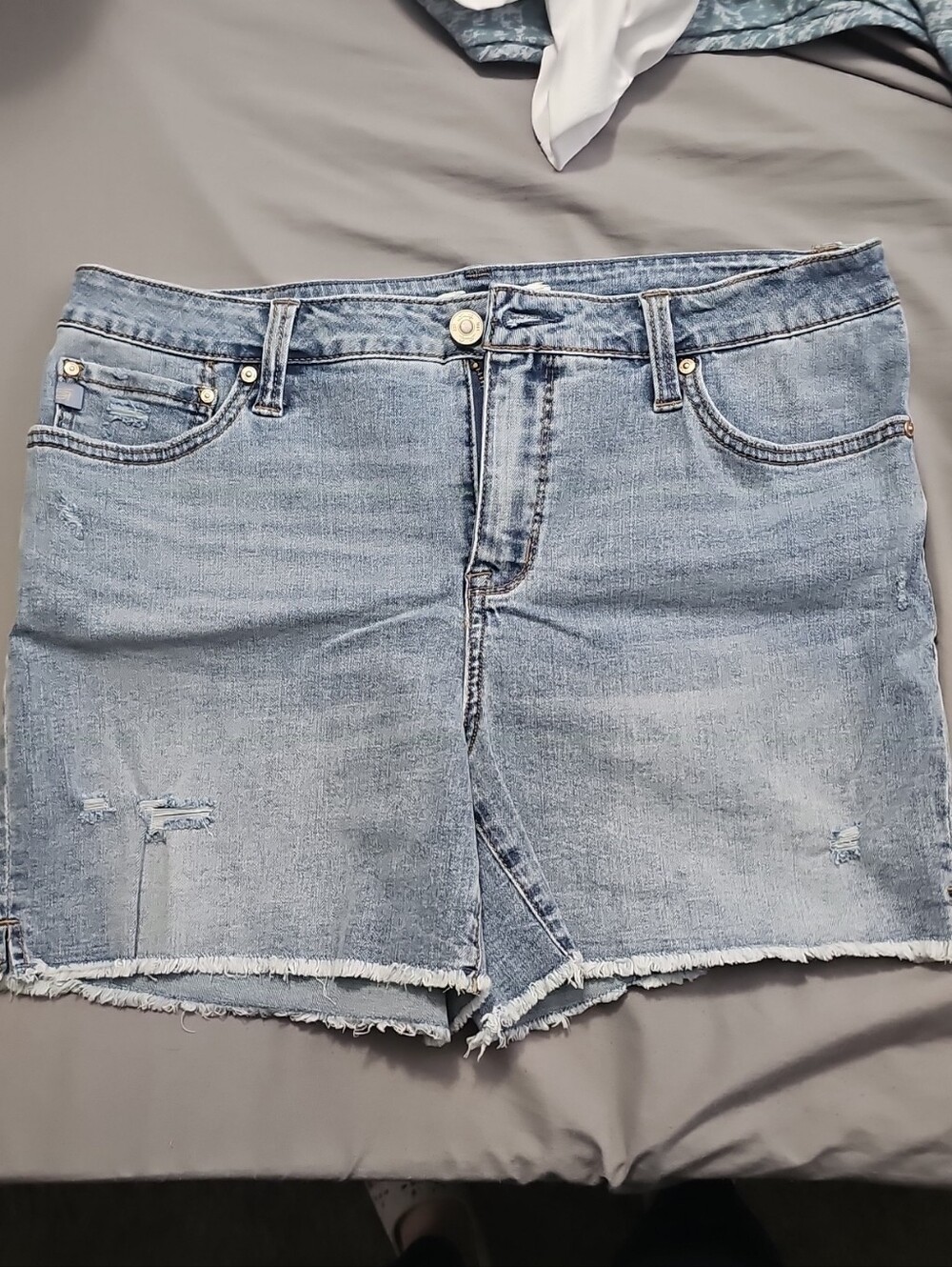Seven7 Light Wash Denim Cutoff Shorts